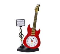 Mini musical instrument models Creative Craft Gifts Violin Alarm Clock Model Musical Instrument Ornaments Clocks Guitar Models Desktop Decorations(C)