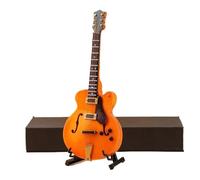 Mini musical instrument models Miniature Electric Guitar Instrument Ornament With Box And Stand Musical Instrument Model Ornament Gift Home Decoration(18cm)