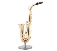Mini musical instrument models Professional Alto Saxophone Replica With Stand And Case Gold Plated Instrument Model Decoration Model