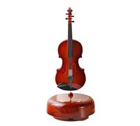 Mini musical instrument models Rotating Violin Music Box Guitar Instrument Music Box Pipa Model Creative Office And Living Room Decoration Gift(C)