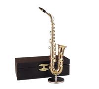 Mini musical instrument models Saxophone Model Ornaments Musical Instrument Ornaments Creative Friends Gifts Desks Living Rooms Home Decorations(19 cm)
