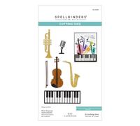 Mini Musical Instruments Etched Dies from The Bibi's Musical Notes Collection by Bibi Cameron