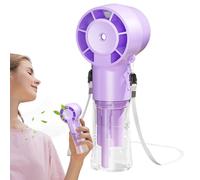 Mini Neckband Fan - Handheld USB Spray Misting Fan | 12000rpm High-Speed Portable 1200mAh Battery | Silent Motor 4-10hrs Working Time | Ideal For Outdoor Sports Travel