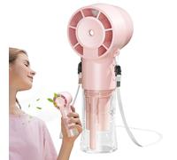 Mini Neckband Fan - Handheld USB Spray Misting Fan | 12000rpm High-Speed Portable 1200mAh Battery | Silent Motor 4-10hrs Working Time | Ideal For Outdoor Sports Travel