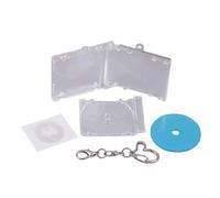 Mini NFC Functional Keychain Album Cases Plastic Cd Cases Clear DVD Cover Music Blank Mini Compact Disc Holder Pendant Personalized For DIY Backpack Hanging Decor Gifts