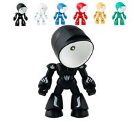 Mini Night Light, Posable Lonely Robot LED Table Lamp, Magnetic Cordless Companion Reading Table Light, Cartoon Cute Robot Desktop Decor for Bedroom Dorm Office Halloween Christmas Thanksgiving, Black