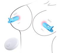 Mini Nipple Vibrator, Nipple Clamps Sex Pleasure Women with Wireless Remote Control Nipple Toy, 10 Vibration Modes Vibrating Nipple Clamps, IPX7 Waterproof Sex Toy for Women, Couple, BDSM