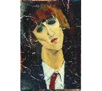 Mini Notebook/ Journal with Art Cover; A6, 100 pages; Modigliani Design 1: Premium white, ruled paper (Art In My Pocket)