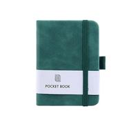 Mini Notebook Mini A6/A7 Agenda Book Portable Notebook Creative Pocket Notepad To Do List Diary Weekly Planner Office School Stationery(Dark Green-A7)