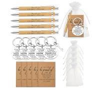 Mini Notepad Set With Pens And Keychains - Inspirational Pocket Notebook Gift Set | Thanksgiving Diary | Gratitude For Son And Daughter Friends | Stationery