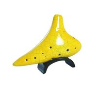 Mini Ocarina 11-hole yellow ice cracked ocarina in AC key alto C key beginner professional style ceramic