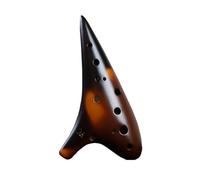 Mini Ocarina 12-hole AC ocarina black and yellow spliced ocarina suitable for beginners to play