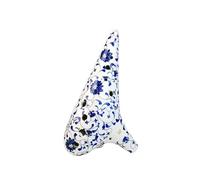 Mini Ocarina 12-hole AF key blue and white model-Professional grade ocarina instrument 12-hole ocarina