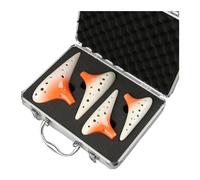 Mini Ocarina 12 Hole Alto Treble AC SF SG SC 4 Piece Ceramic Ocarina Professional Ocarina with Aluminum Box Instrument(Color:2)