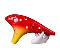 Mini Ocarina 12-hole ceramic ocarina alto C flute gradient Chinese Taoist professional musical instrument(Color:4)