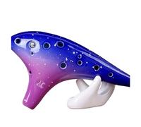 Mini Ocarina 12-hole ceramic ocarina alto C flute gradient Chinese Taoist professional musical instrument(Color:2)