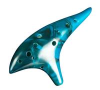 Mini Ocarina 12 Hole Ceramic Ocarinas Stable Intonation Professional(Blue)