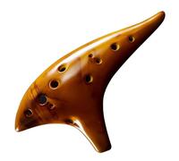 Mini Ocarina 12 Hole Ceramic Ocarinas Stable Intonation Professional(Gold)