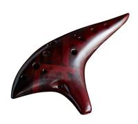 Mini Ocarina 12 Hole Ceramic Ocarinas Stable Intonation Professional(Light Brown)
