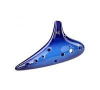 Mini Ocarina 12-hole gradient blue alto AC + ocarina professional performance smoked hand-painted musical instrument