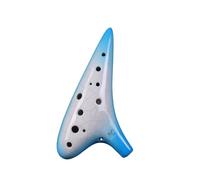 Mini Ocarina 12-hole gradient blue ocarina with accurate timbre and beautiful sound made of ceramics