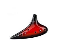 Mini Ocarina 12-hole gradient red alto AC + ocarina professional performance smoked hand-painted musical instrument