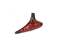 Mini Ocarina 12-hole gradient red treble SC ocarina professional performance smoked hand-painted instrument
