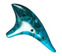Mini Ocarina 12 Hole Natural Ocarina Stable Music Lover Beginner(Blue)