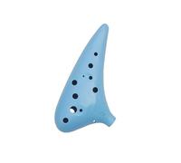 Mini Ocarina 12 Hole Ocarina 4 Colors Plastic Wind Instrument with Carry Bag Lanyard Accessory Suitable for Music(Color:Blue)