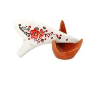 Mini Ocarina 12-hole ocarina alto AC key hand-painted smoked ocarina professional playing ancient style(2)