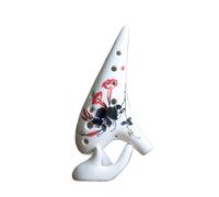 Mini Ocarina 12-hole ocarina alto C key hand-painted glazed professional ocarina with good pitch and sound(C)