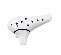Mini Ocarina 12 Hole Ocarina Alto C Ocarina Legend Black and White Style Beginner's Instrument(Color:2)