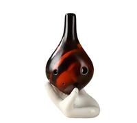 Mini Ocarina 12 Hole Ocarina Black And Yellow Splicing Is Suitable For Beginners(B)