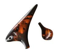 Mini Ocarina 12 Hole Ocarina Black And Yellow Splicing Is Suitable For Beginners(C)
