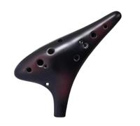 Mini Ocarina 12 Hole Ocarina Professional Adult Portable Musical Instruments(Black)