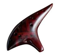 Mini Ocarina 12 Hole Professional Ocarina Instrument For Music Lover Beginner(Light Brown)