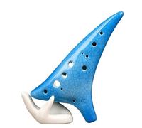 Mini Ocarina 12-hole white cracked ocarina instrument alto C key professional playing alto AC key blue cracked ocarina