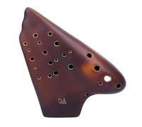 Mini Ocarina 3-Tube Ceramic Ocarina Alto C Key 23 Hole AC Professional Ocarina Instrument Vintage Matte Ocarina with Accessories(Color:1)