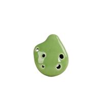 Mini Ocarina 4 Color Ocarina 6 Hole Color Mini Ocarina C Key Beginner Ocarina Teaching Ceramic Pendant(Color:Green)