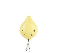 Mini Ocarina 6-hole cracked glaze short-mouthed ocarina for beginners yellow AC alto C