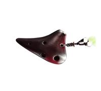 Mini Ocarina 6-hole Necklace High-pitched F Key Portable Musical Instrument Gift (Color : Infection)