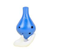 Mini Ocarina 6-hole ocarina alto C key long mouth AC adult musical instrument long mouth blue