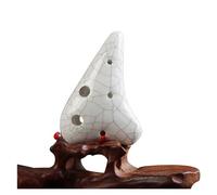 Mini Ocarina 6-hole super high-pitched mini ocarina in F key for beginners white crackle super high-pitched F key