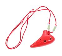 Mini Ocarina 6 Holes Ethnic Instrument for Beginners Creative Red Ocarina Musical Supply Practical Design