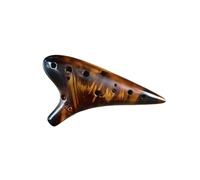 Mini Ocarina Amber yellow 12-hole alto C key smoked ocarina AC key professional playing ocarina AC key