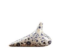 Mini Ocarina Blue and White Ceramic Ocarina 12 Hole Alto C AC AF SF SG SC BC Ocarina of Time Professional Instrument(Color:AF)
