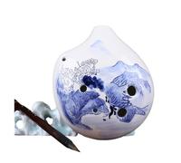 Mini Ocarina Blue and white landscape AF ocarina 6-hole alto F key professional performance level ethnic beginner musical instrument