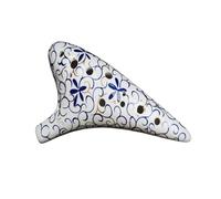 Mini Ocarina Blue and white porcelain gold-painted ocarina 12-hole AC key alto C key beginners professional performance