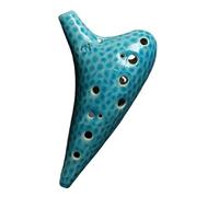 Mini Ocarina Blue ceramic ocarina 12-hole alto C key AC creative wave pattern ocarina music for beginners to play