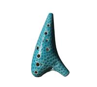 Mini Ocarina Blue ceramic ocarina 12 holes alto C key AC creative wave pattern ocarina music